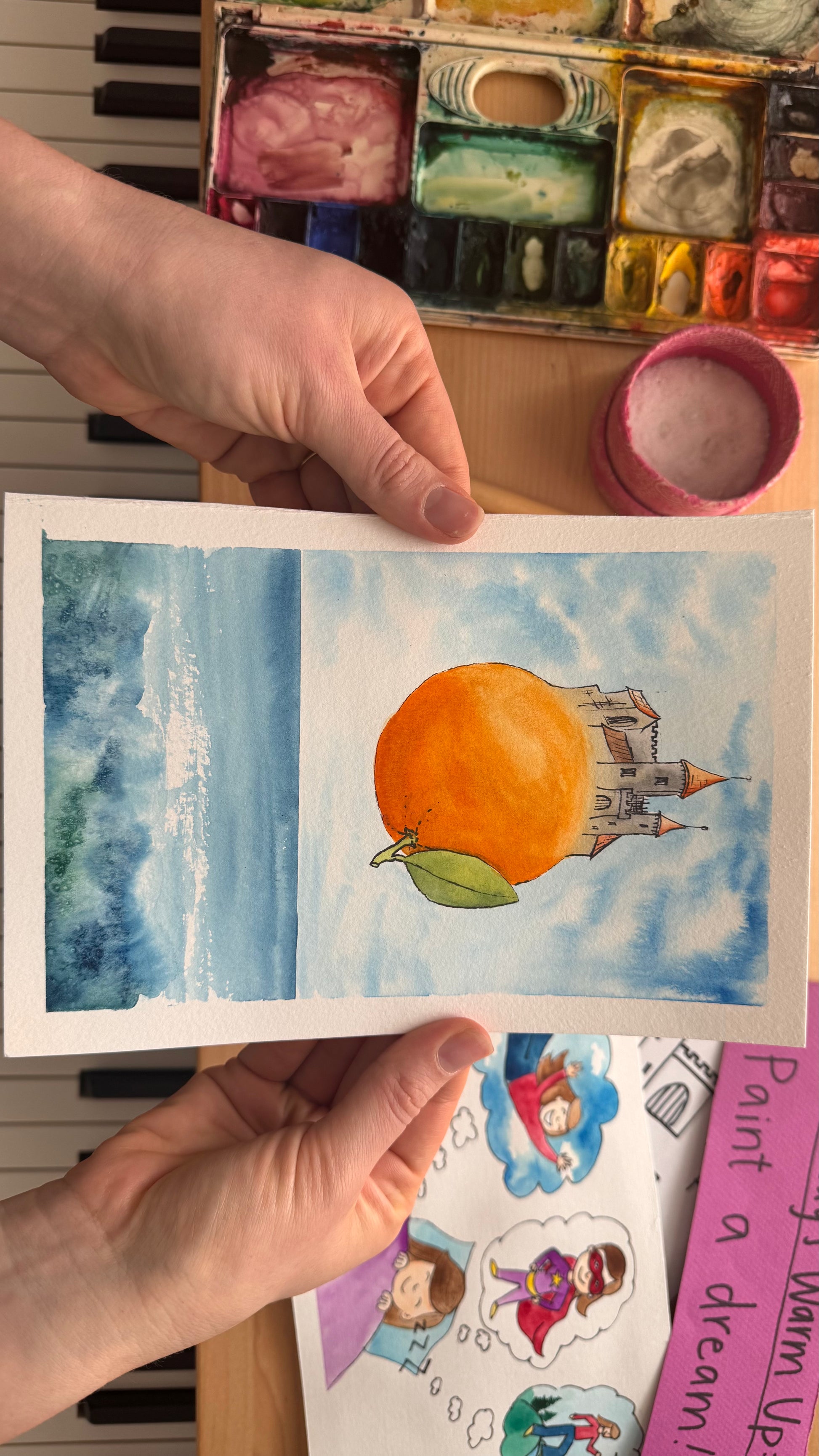 Magritte's Floating Castle